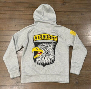 Nine Line Airborne Gray Eagle Hoodie - Men's Size S